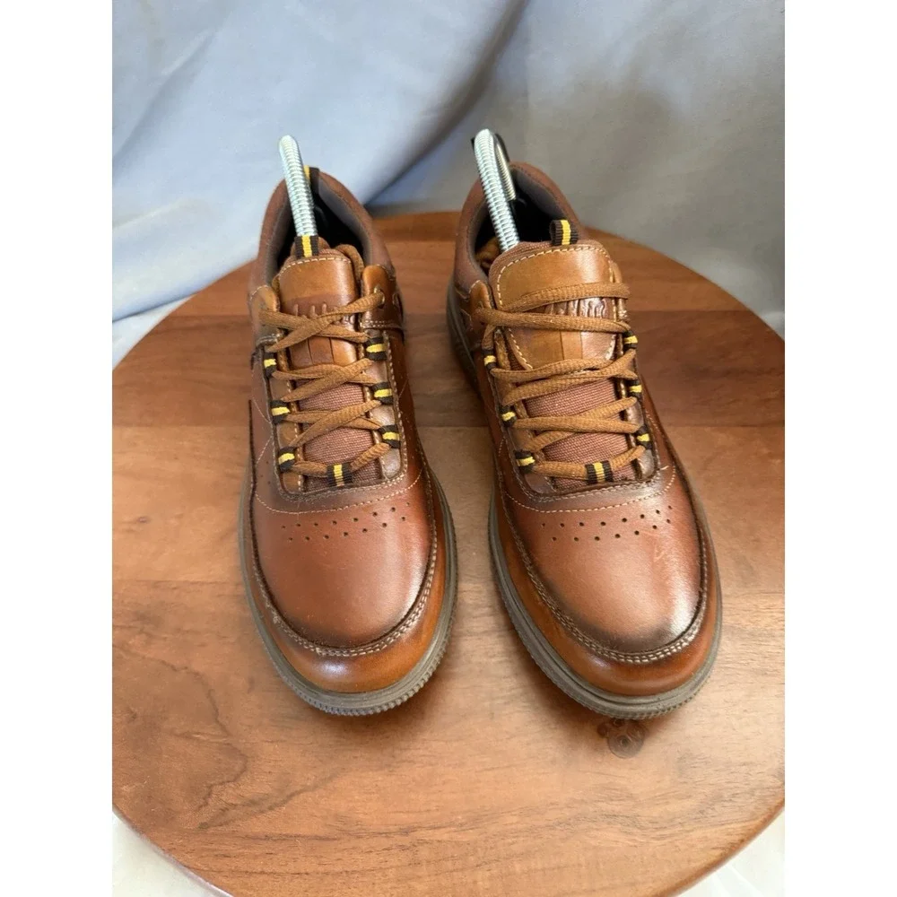 Arkbird Brown Leather Casual Sneaker Low Top Lace-Up Oxford‎ Shoes Men's Size 7